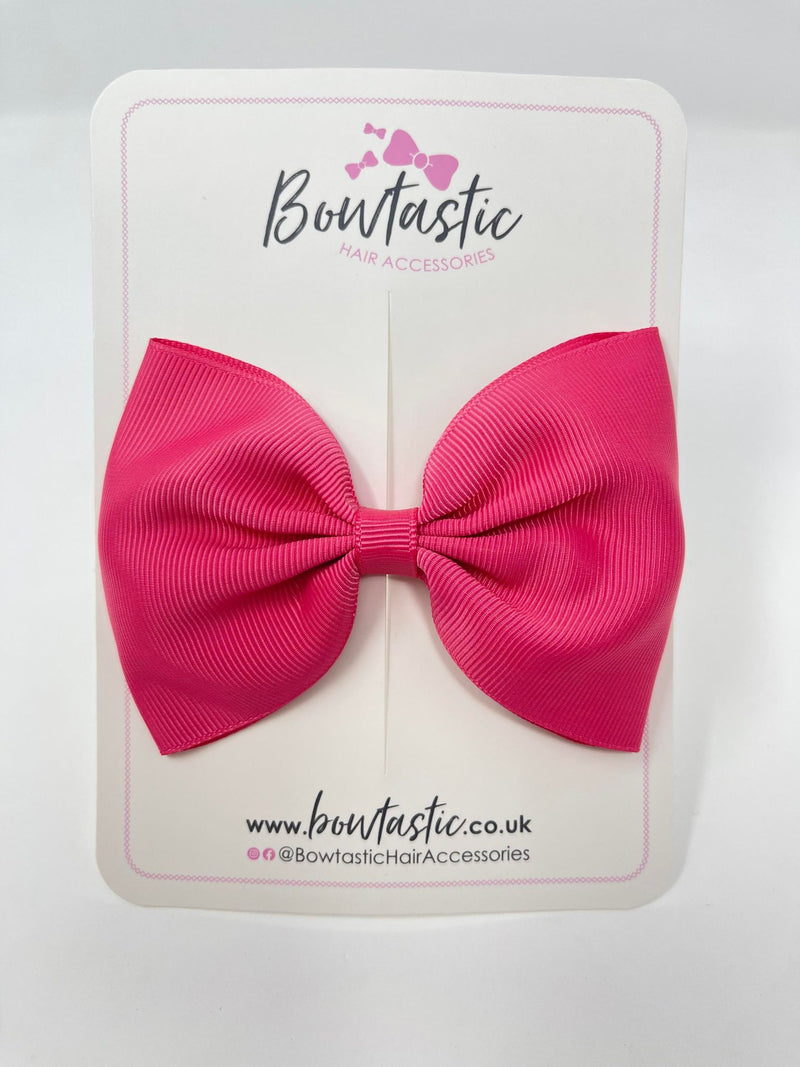 4.5 Inch Tuxedo Bow - Camellia Rose