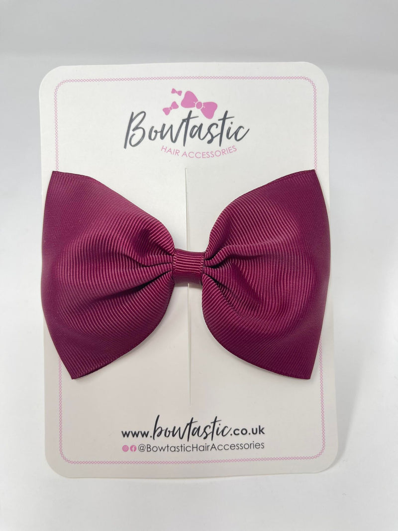 4.5 Inch Tuxedo Bow - Wine