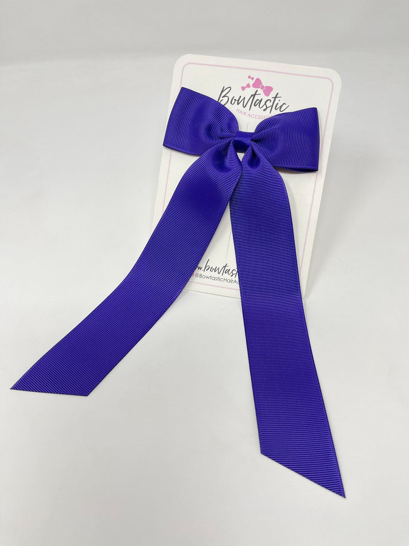 XL 4 Inch Tail Bow - Regal Purple