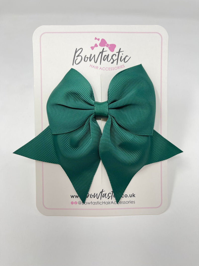 3.5 Inch Flat Tail Bow - Hunter Green