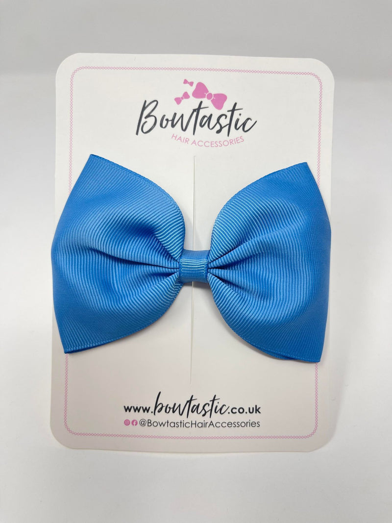 4.5 Inch Tuxedo Bow - Capri Blue