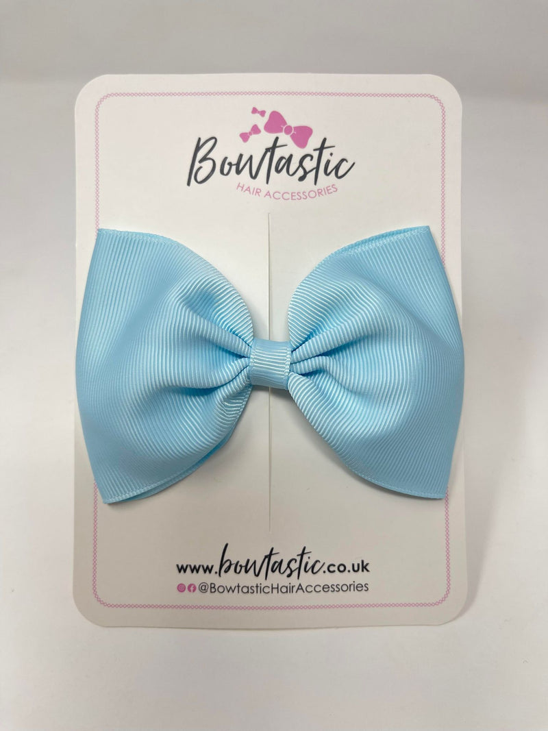 4.5 Inch Tuxedo Bow - Light Blue