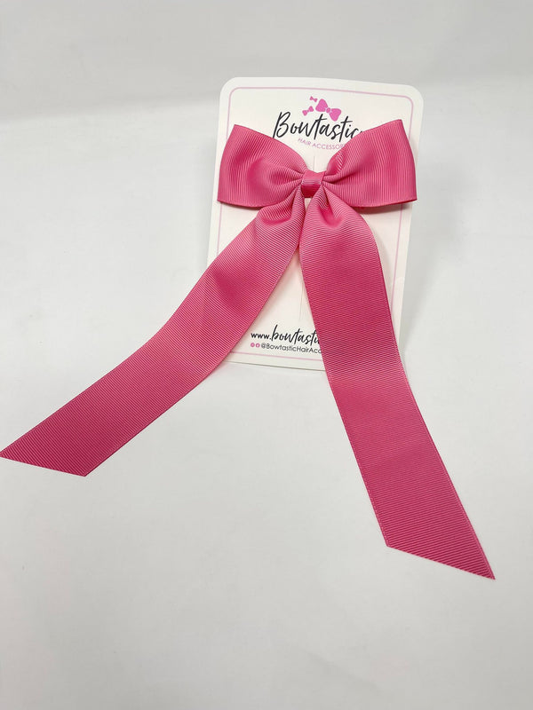 XL 4 Inch Tail Bow - Fantasy Rose