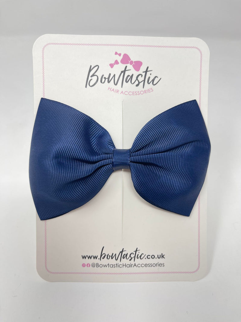 4.5 Inch Tuxedo Bow - Navy