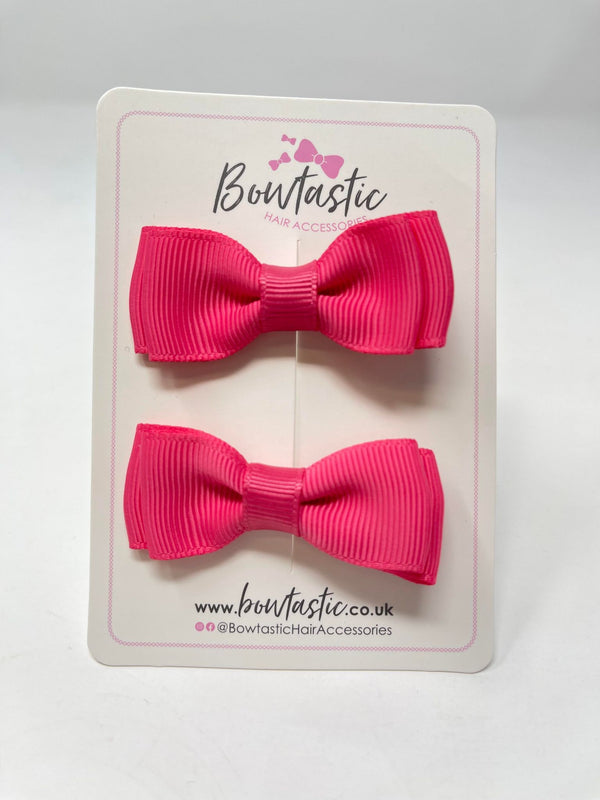 1.75 Inch Bows - Shocking Pink - 2 Pack