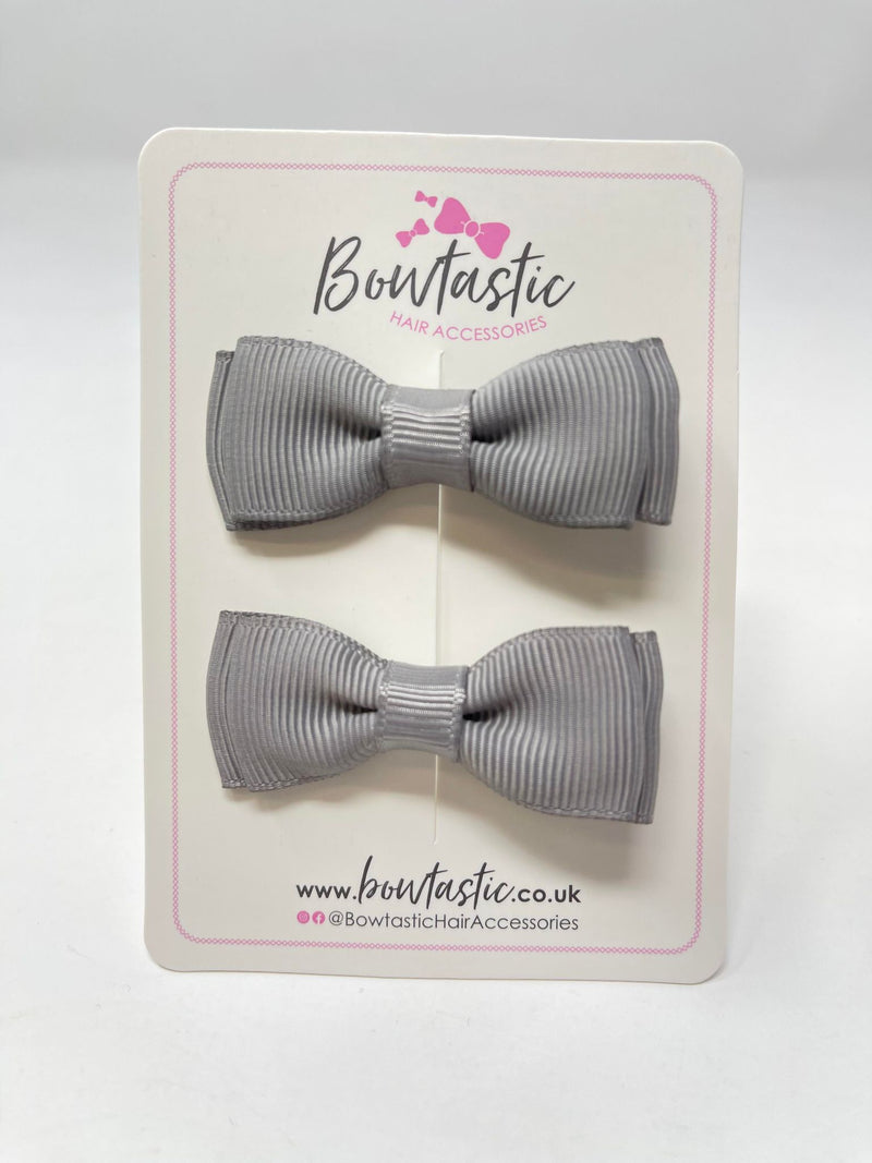 1.75 Inch Bows - Silver - 2 Pack