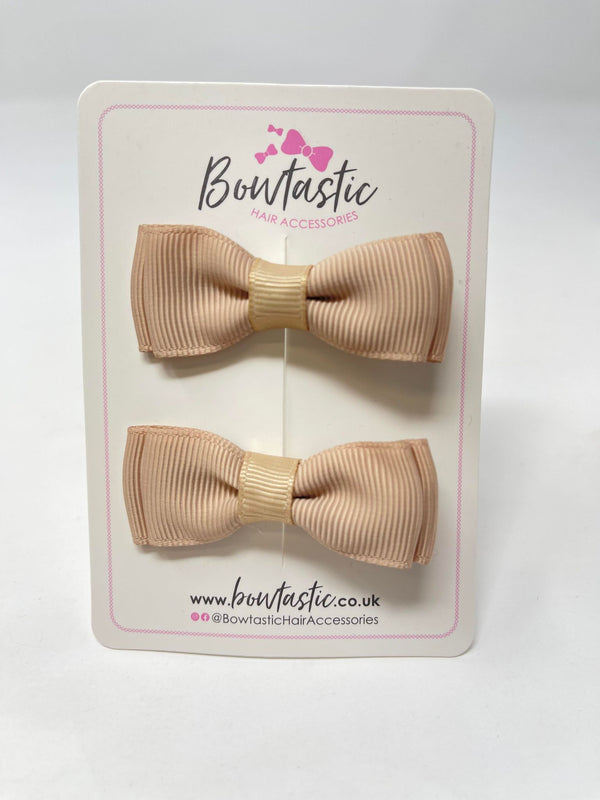 1.75 Inch Bows - Tan - 2 Pack
