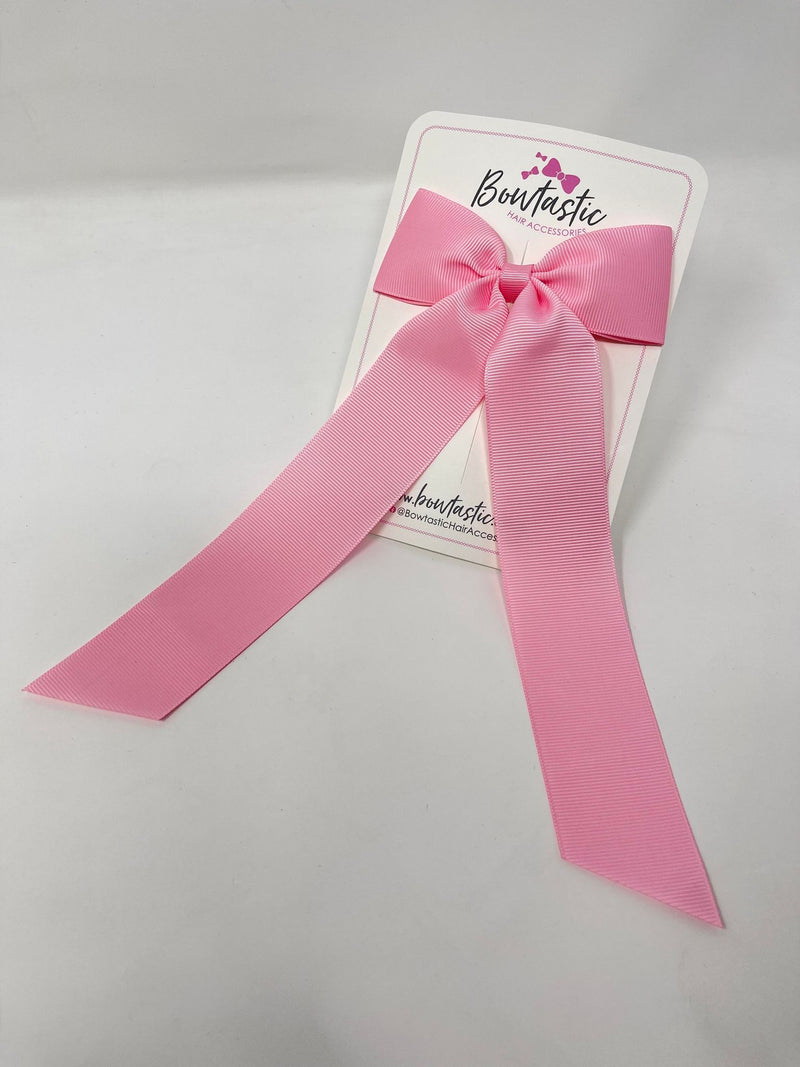 XL 4 Inch Tail Bow - Rose Pink