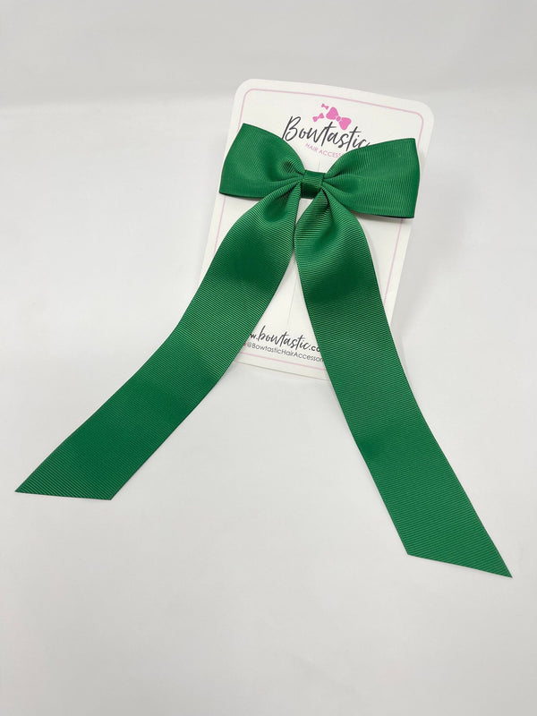 XL 4 Inch Tail Bow - Forest Green