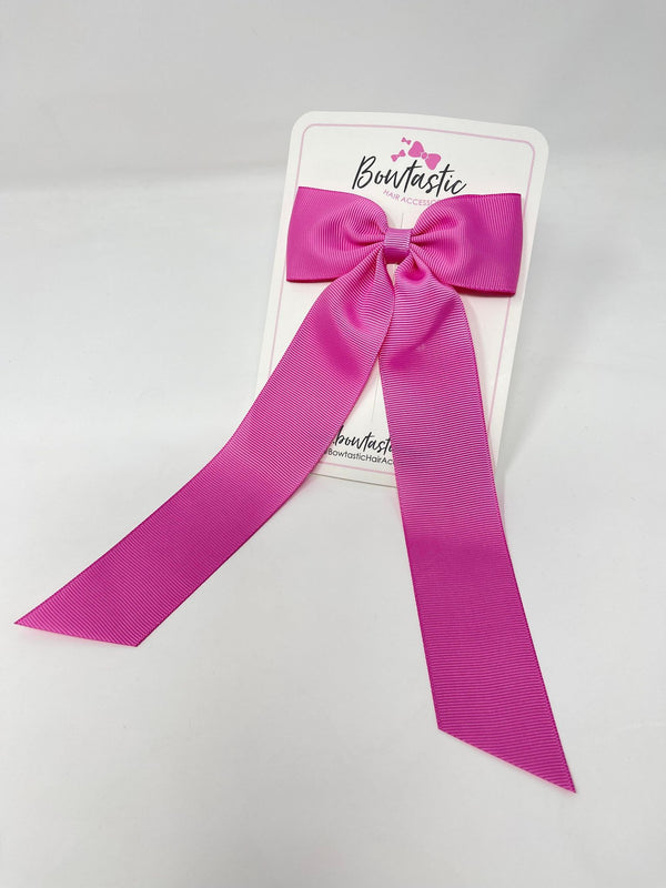 XL 4 Inch Tail Bow - Rose Bloom
