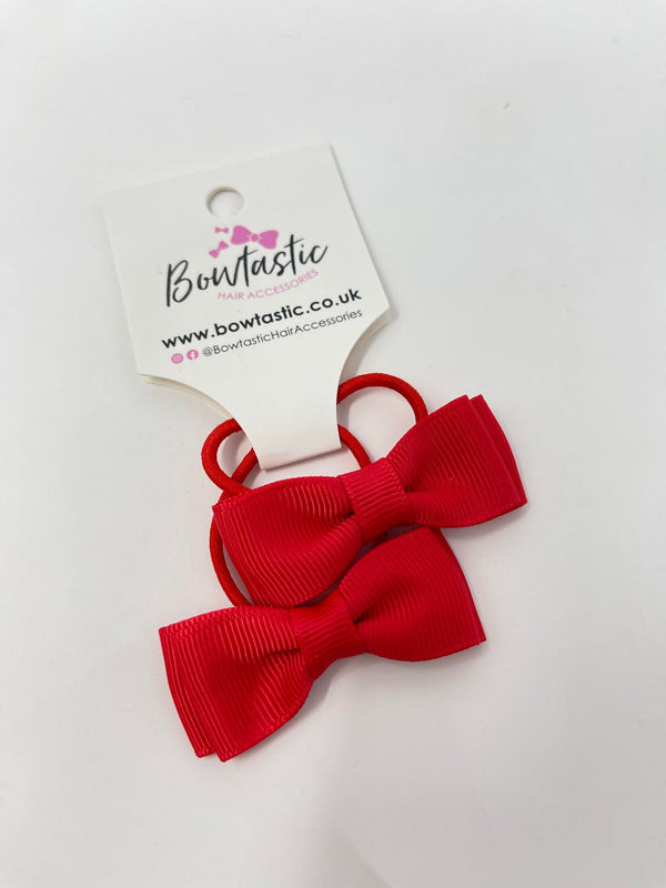1.75 Inch Bow Thin Elastic - Hot Red - 2 Pack