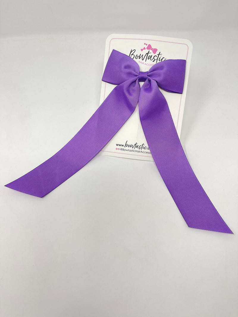 XL 4 Inch Tail Bow - Grape