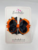 3.5 Inch Ring Bow - Orange & Black