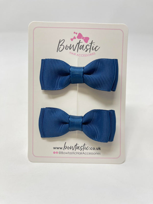 1.75 Inch Bows - Light Navy - 2 Pack