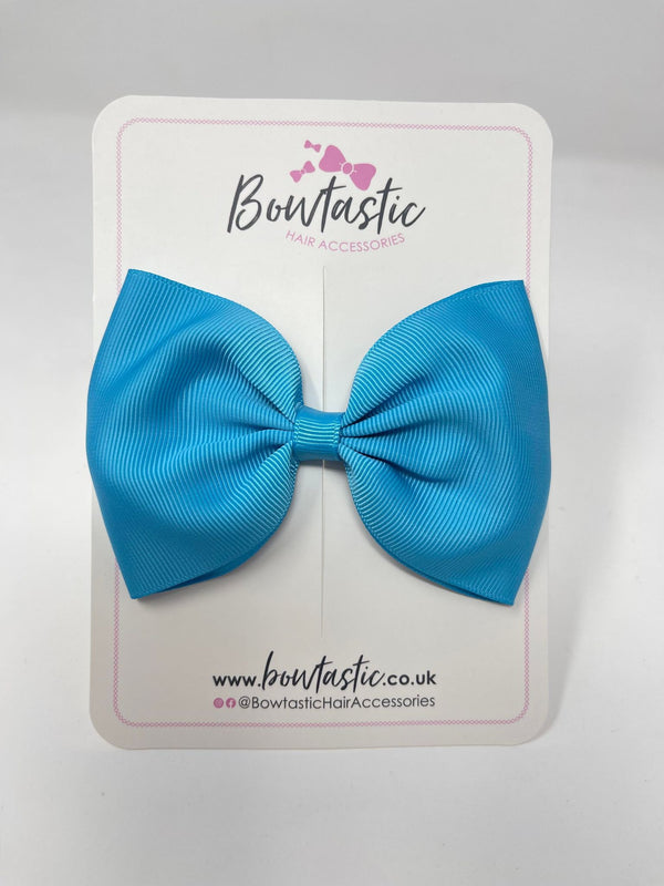 4.5 Inch Tuxedo Bow - Turquoise