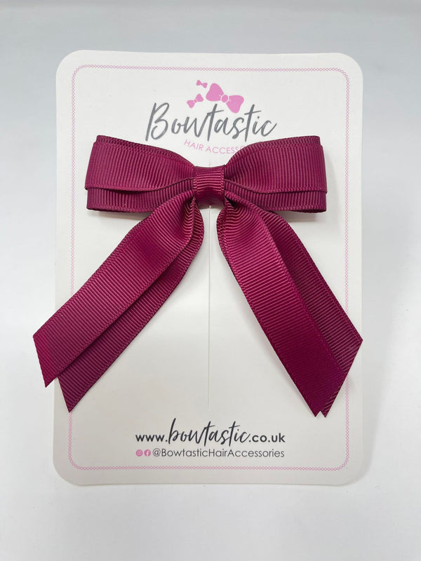 3 Inch Tail Bow - Wine