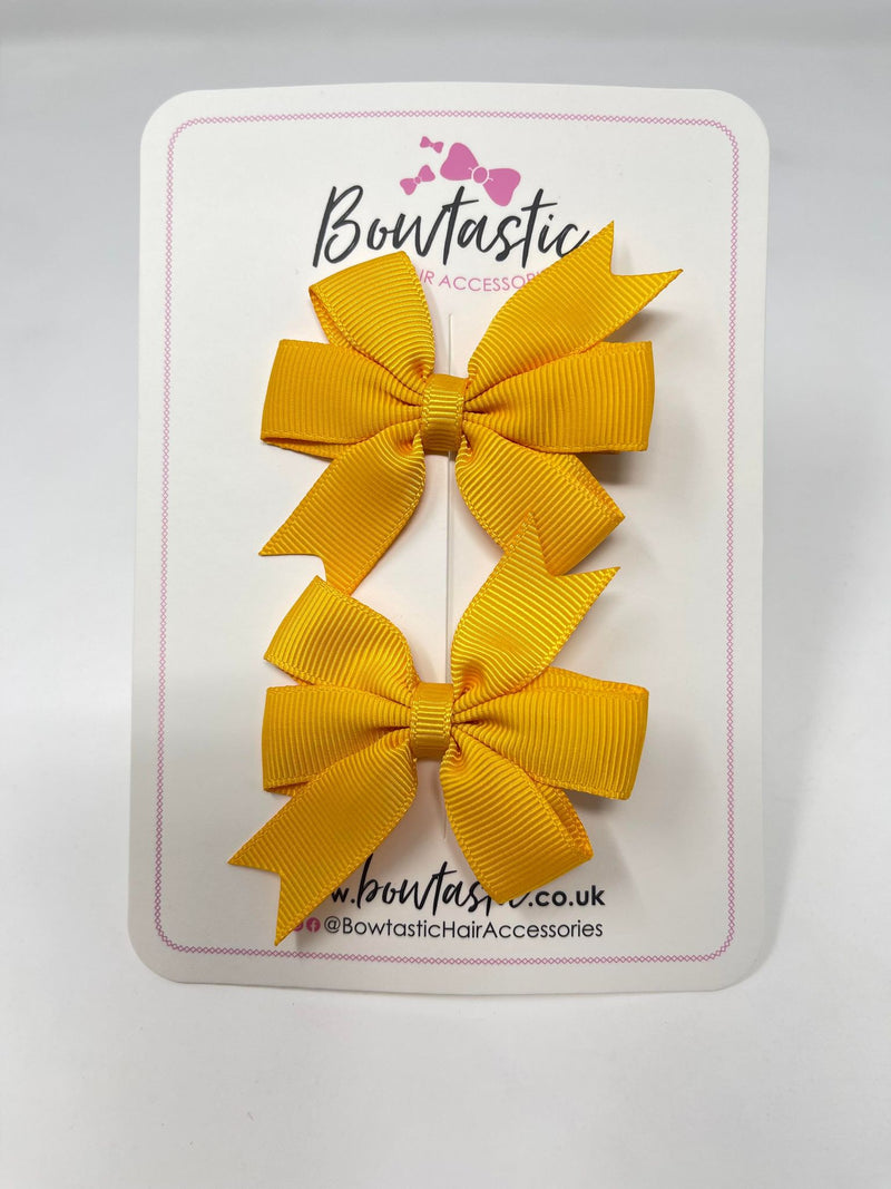 2.75 Inch Pinwheel Bow - Dandelion - 2 Pack