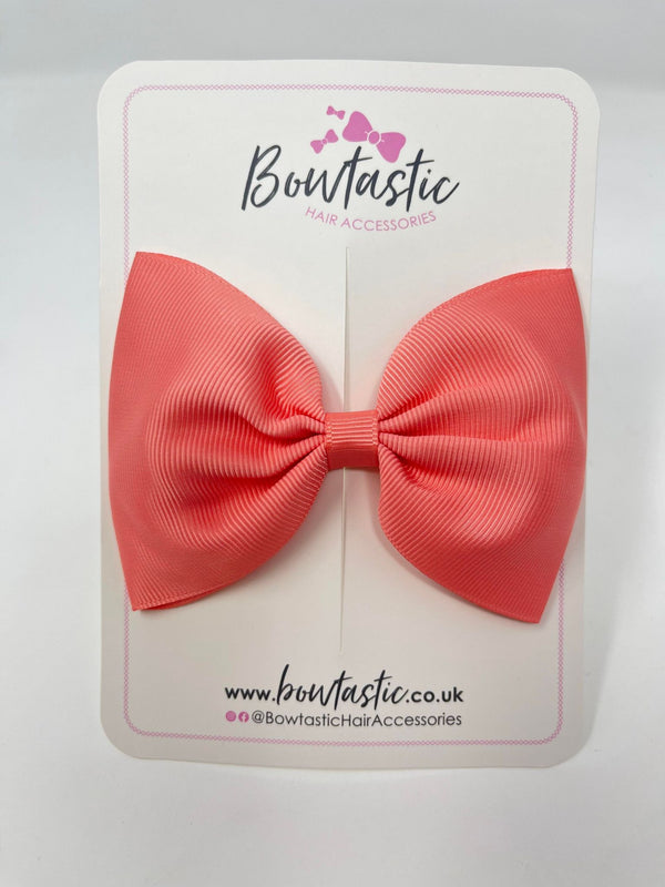 4.5 Inch Tuxedo Bow - Light Coral