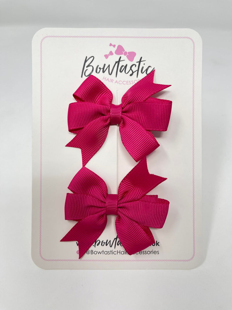 2.75 Inch Pinwheel Bow - Azalea - 2 Pack