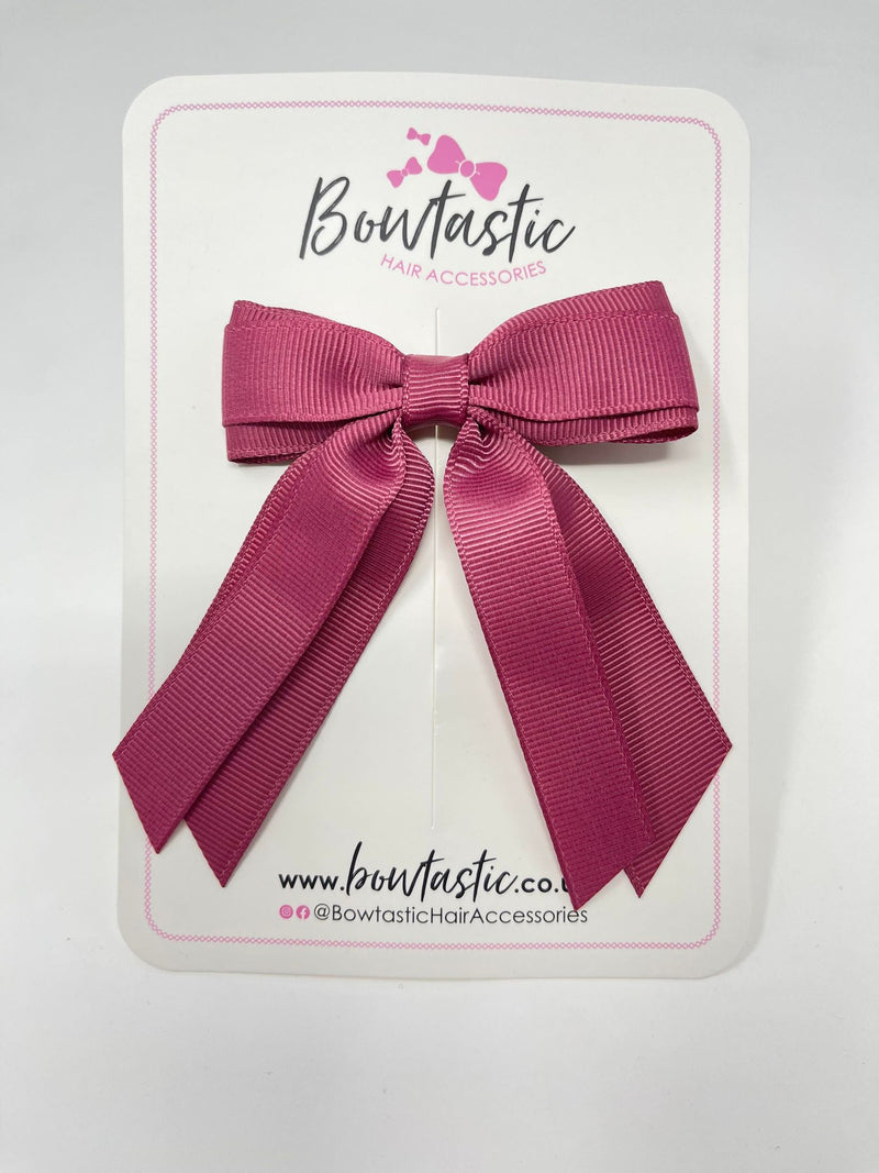 3 Inch Tail Bow - Victorian Rose