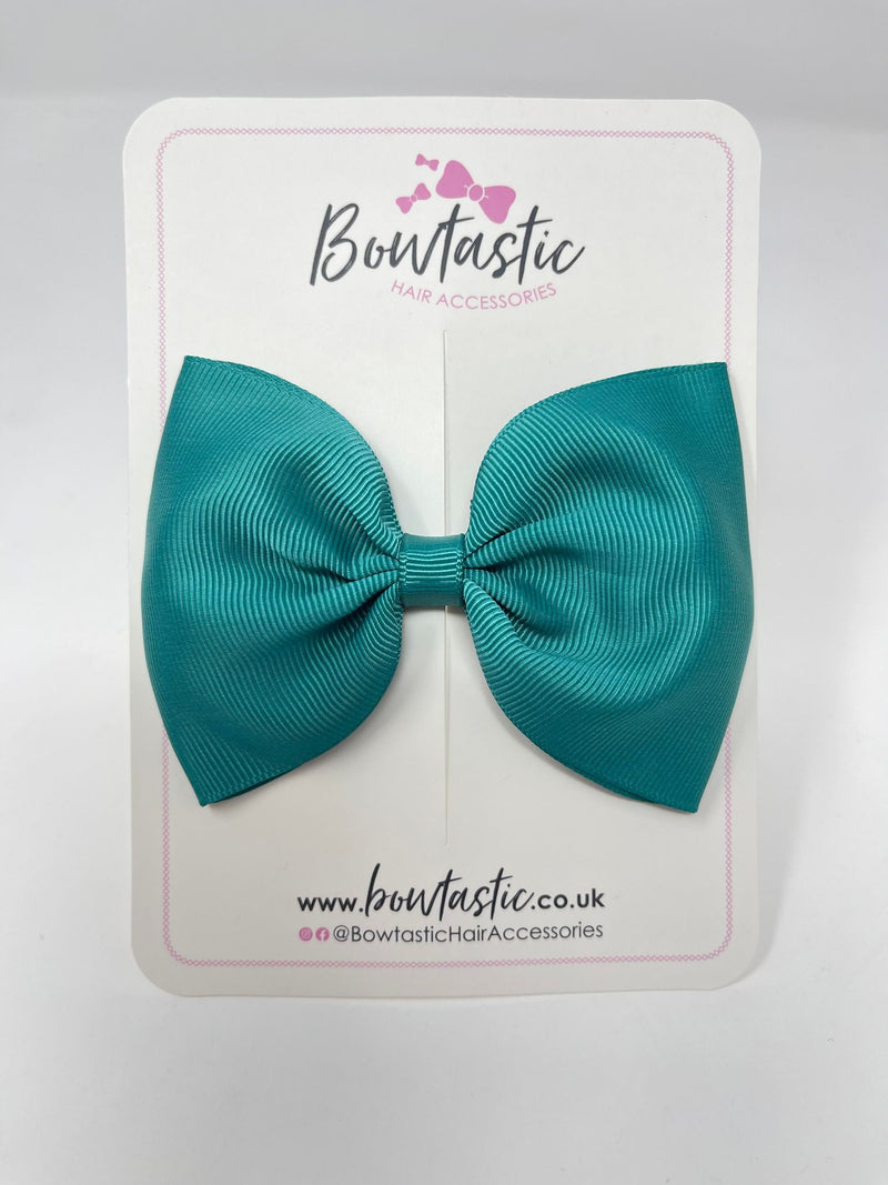 4.5 Inch Tuxedo Bow - Jade Green