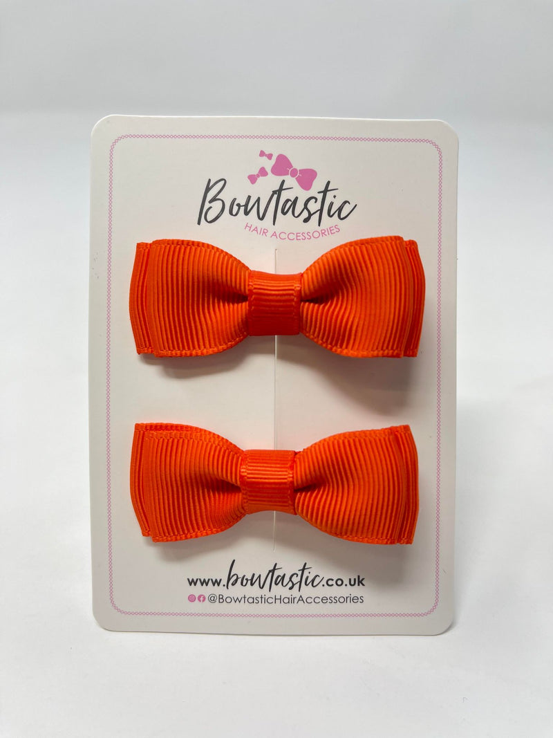 1.75 Inch Bows - Tangerine - 2 Pack