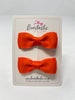 1.75 Inch Bows - Tangerine - 2 Pack
