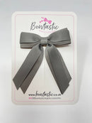 3 Inch Tail Bow - Metal Grey