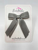 3 Inch Tail Bow - Metal Grey