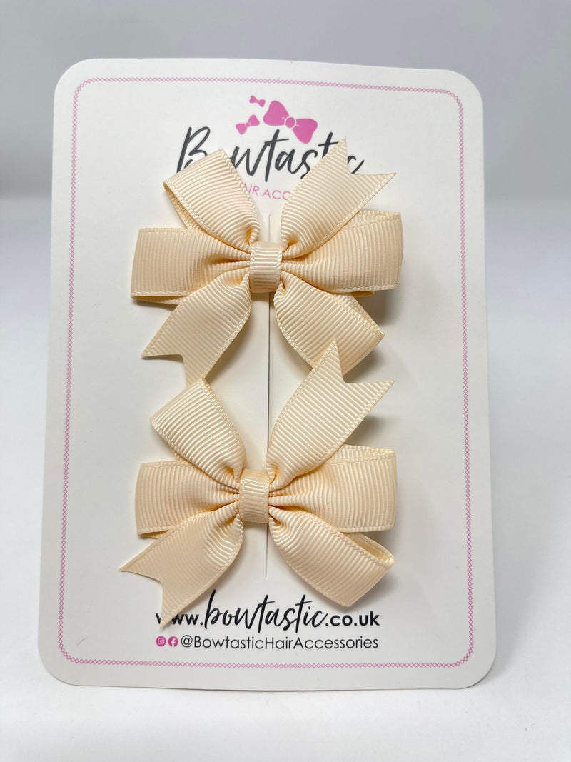 2.75 Inch Pinwheel Bow - Nude - 2 Pack