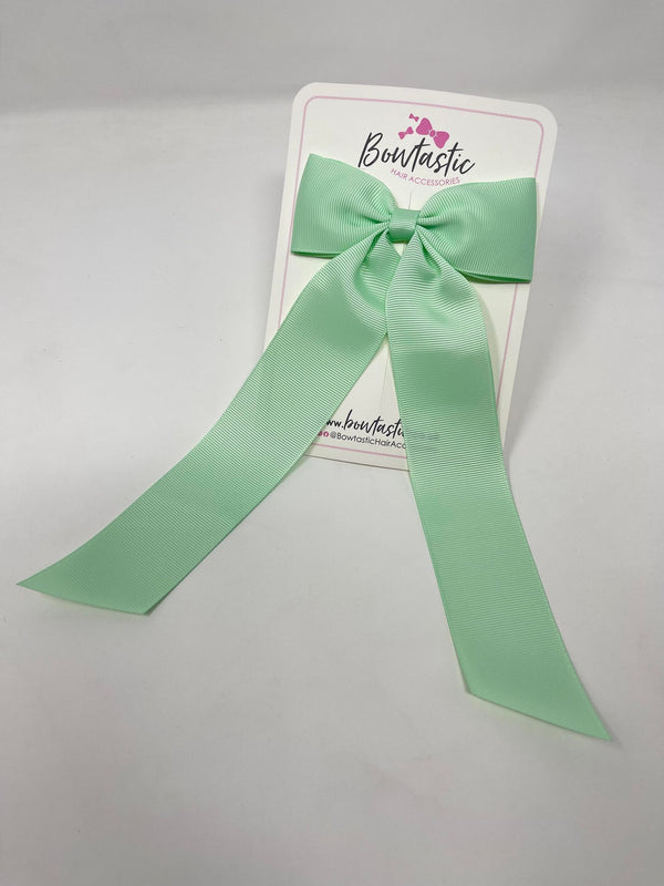 XL 4 Inch Tail Bow - Pastel Green