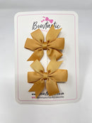 2.75 Inch Pinwheel Bow - Old Gold - 2 Pack