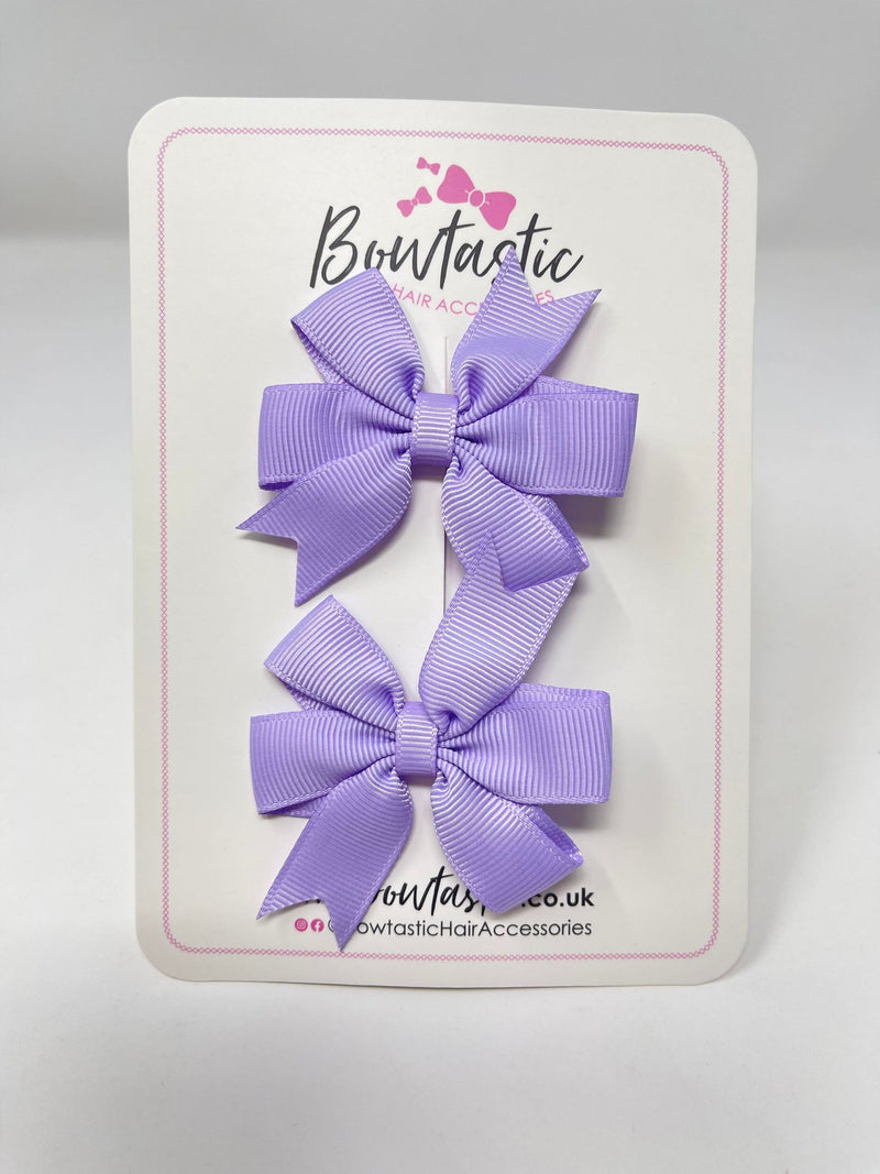 2.75 Inch Pinwheel Bow - Light Orchid - 2 Pack