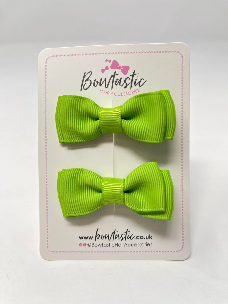 1.75 Inch Bows - Apple Green - 2 Pack