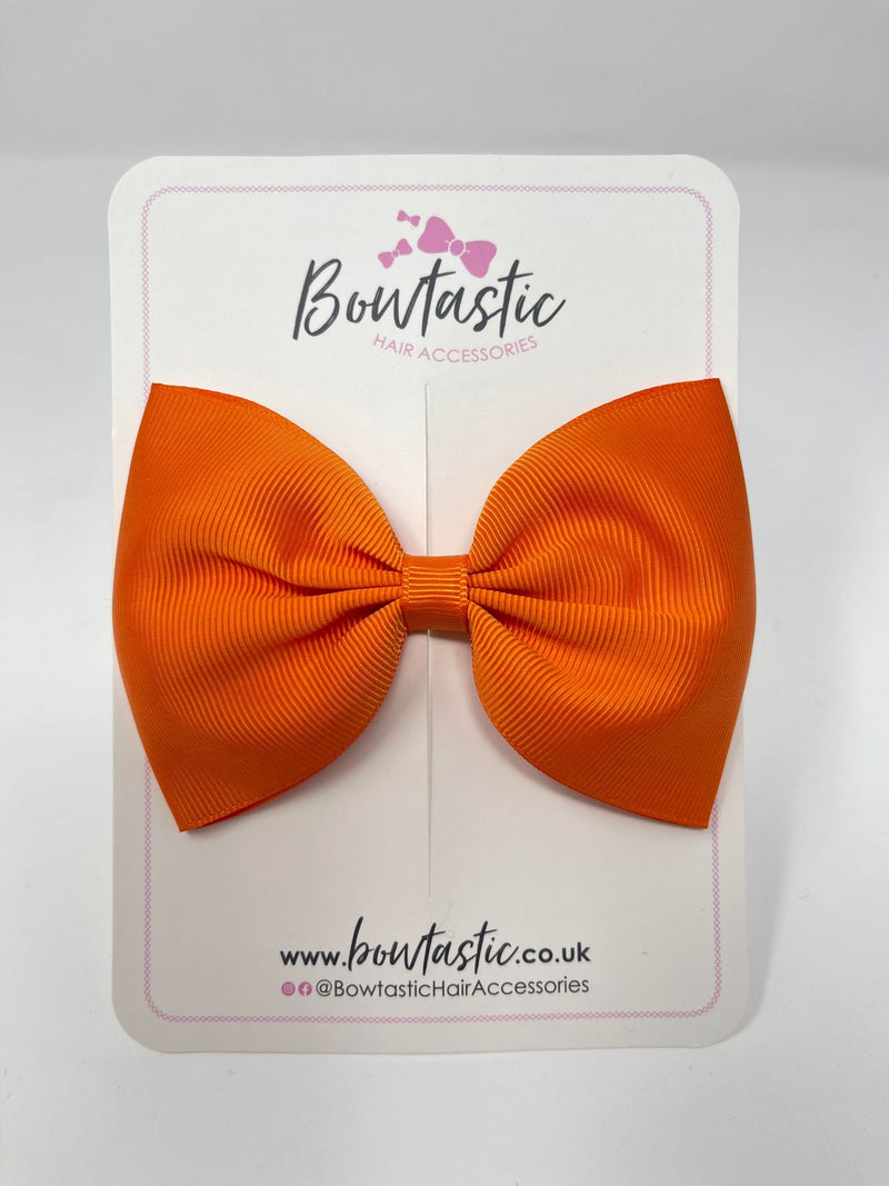 4.5 Inch Tuxedo Bow - Russet Orange