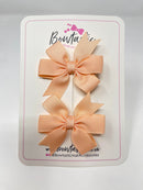 2.75 Inch Pinwheel Bow - Petal Peach - 2 Pack