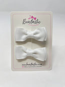 1.75 Inch Bows - White - 2 Pack