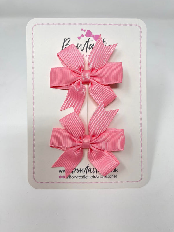 2.75 Inch Pinwheel Bow - Pink - 2 Pack