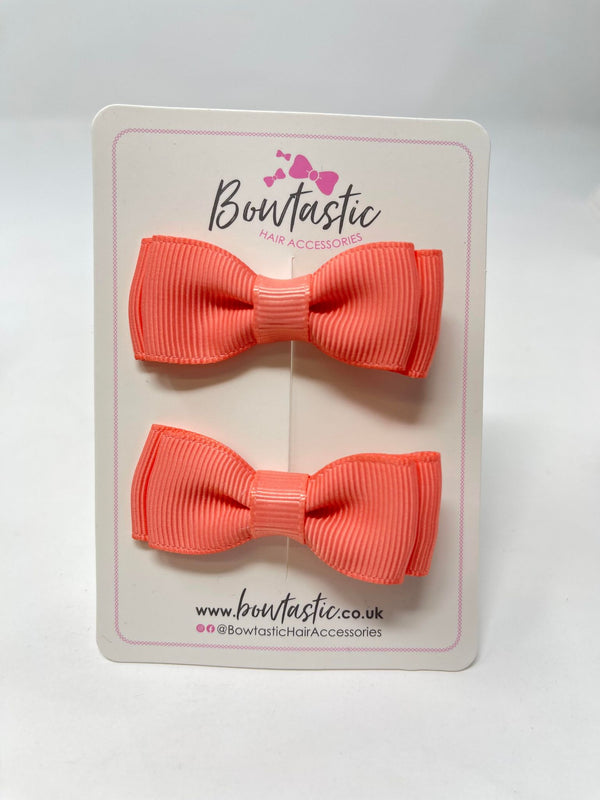 1.75 Inch Bows - Light Coral - 2 Pack