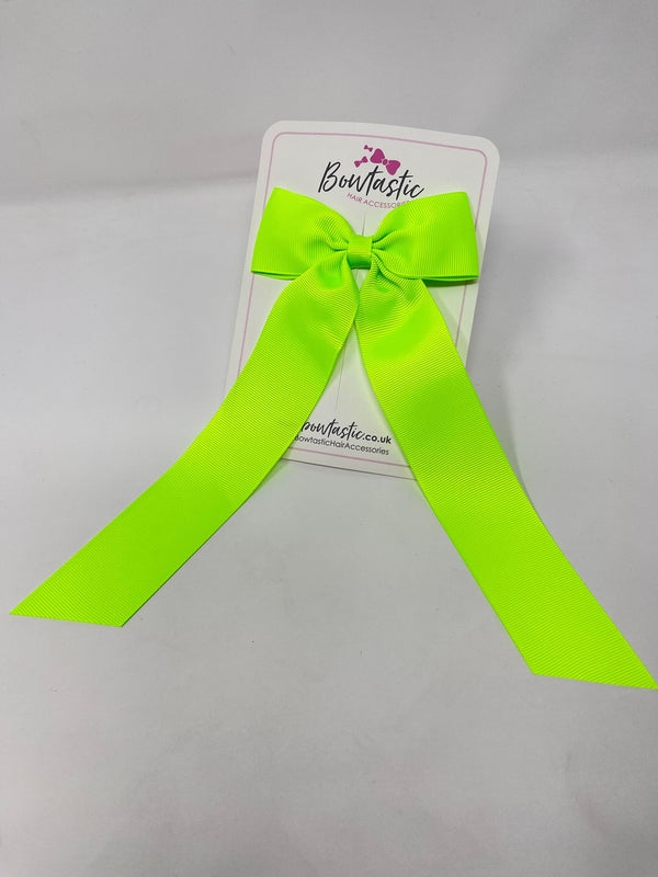 XL 4 Inch Tail Bow - Key Lime