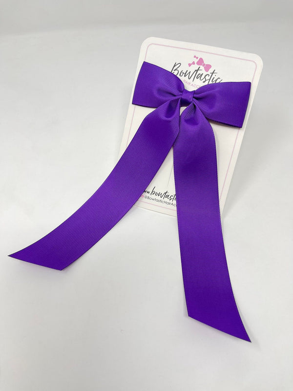 XL 4 Inch Tail Bow - Purple