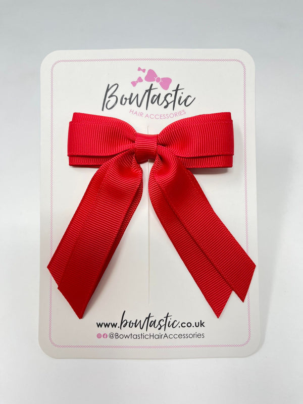 3 Inch Tail Bow - Hot Red