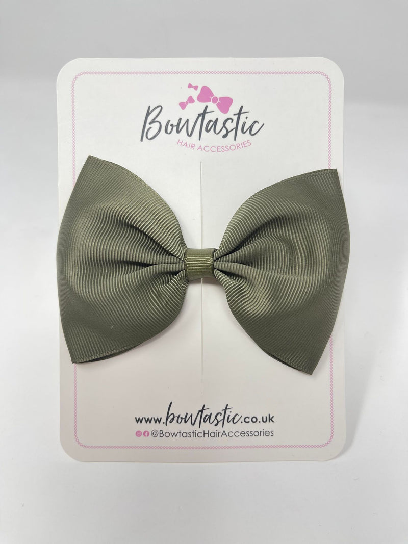 4.5 Inch Tuxedo Bow - Deep Sage