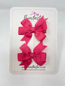 2.75 Inch Pinwheel Bow - Camellia Rose - 2 Pack