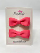 1.75 Inch Bows - Coral Rose - 2 Pack