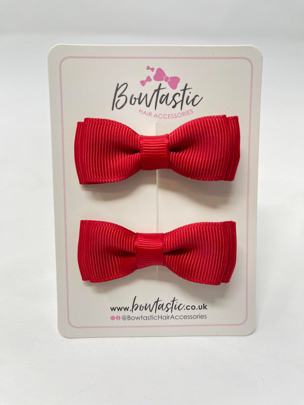 1.75 Inch Bows - Red - 2 Pack