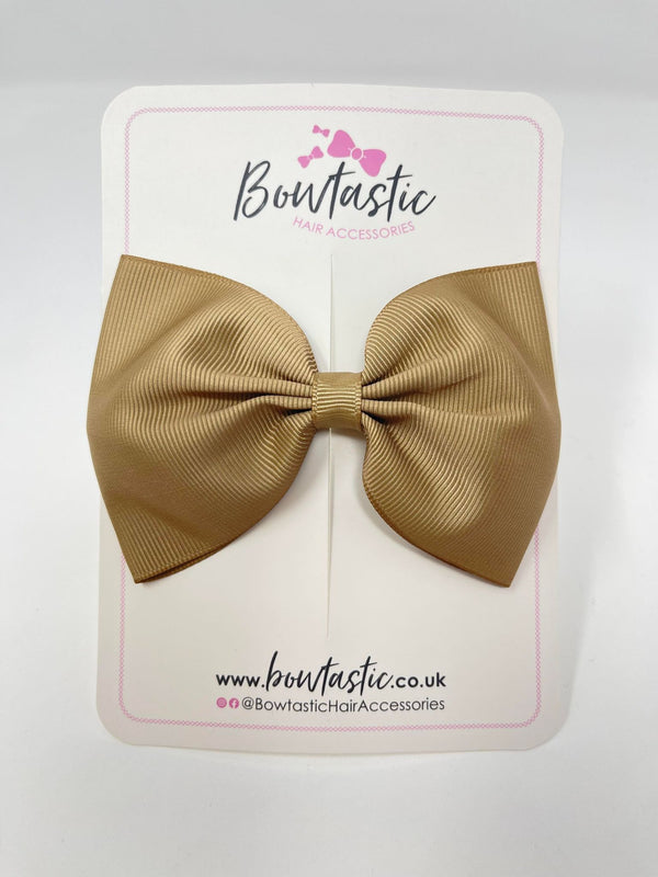 4.5 Inch Tuxedo Bow - Latte