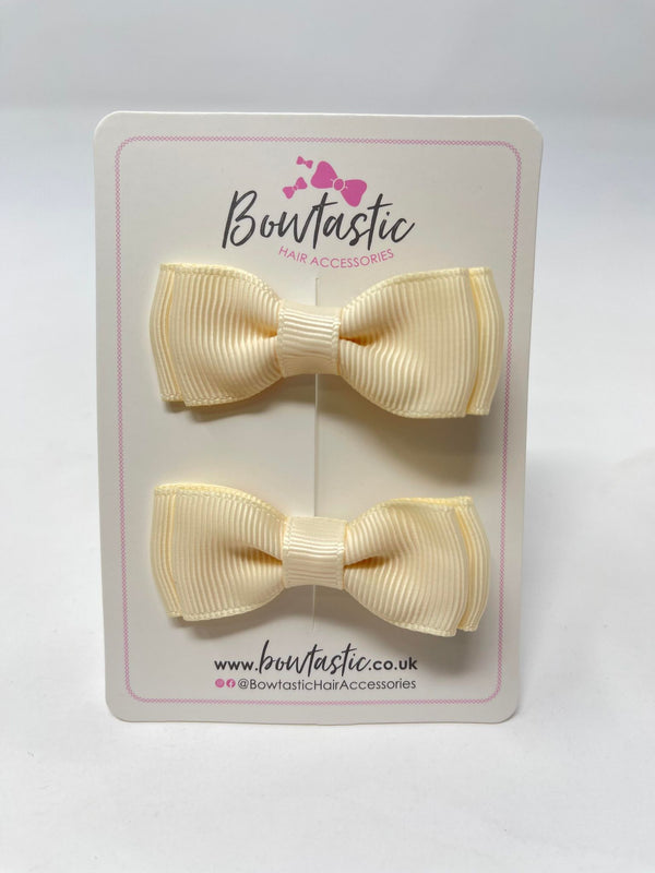 1.75 Inch Bows - Cream - 2 Pack