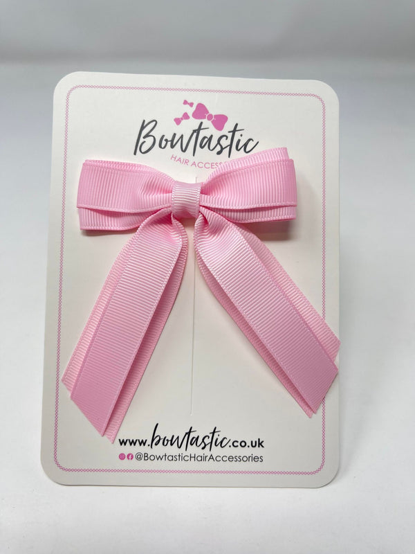 3 Inch Tail Bow - Rose Pink