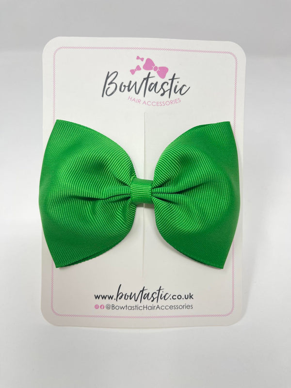 4.5 Inch Tuxedo Bow - Emerald Green